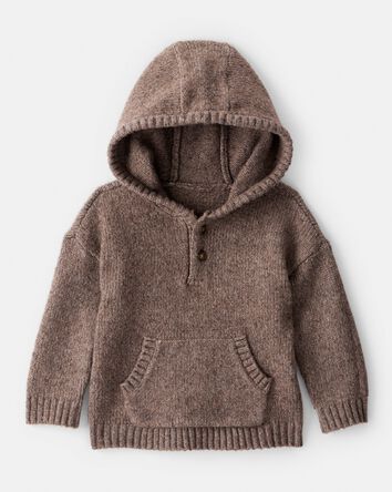 Baby Boy Long-Sleeve Hooded Sweater - Brown, 