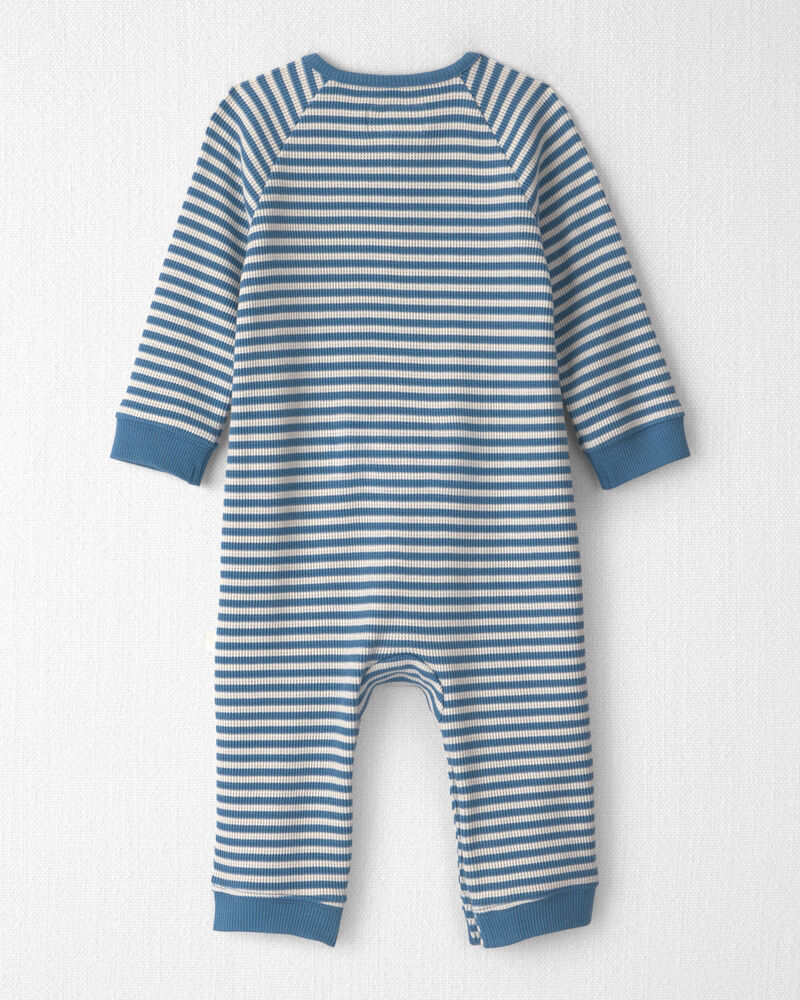 Baby Organic Cotton Waffle Knit Jumpsuit, image 2 of 5 slides