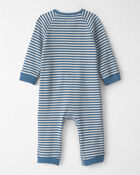 Baby Organic Cotton Waffle Knit Jumpsuit, image 2 of 5 slides
