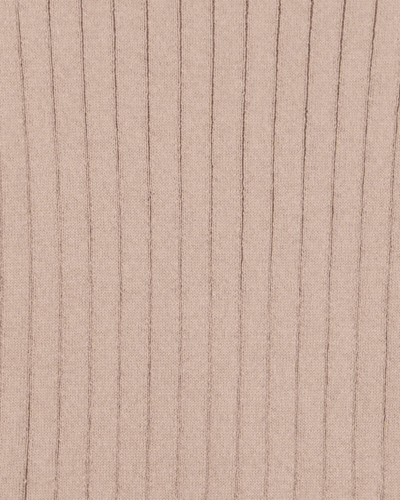 Kid Ribbed Long-Sleeve Sweater - Brown, image 2 of 3 slides