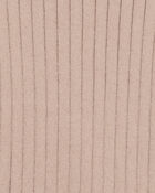 Kid Ribbed Long-Sleeve Sweater - Brown, image 2 of 3 slides