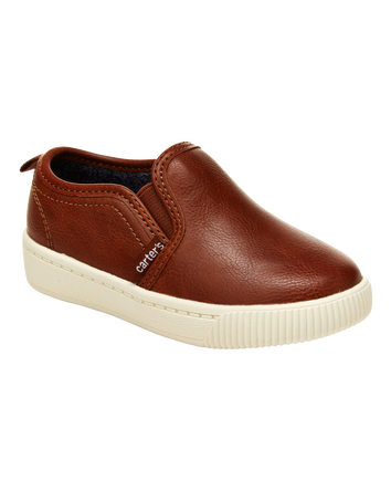 Toddler Faux Leather Casual Sneakers, 