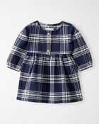 Baby Girl Organic Cotton Flannel Dress, image 1 of 6 slides