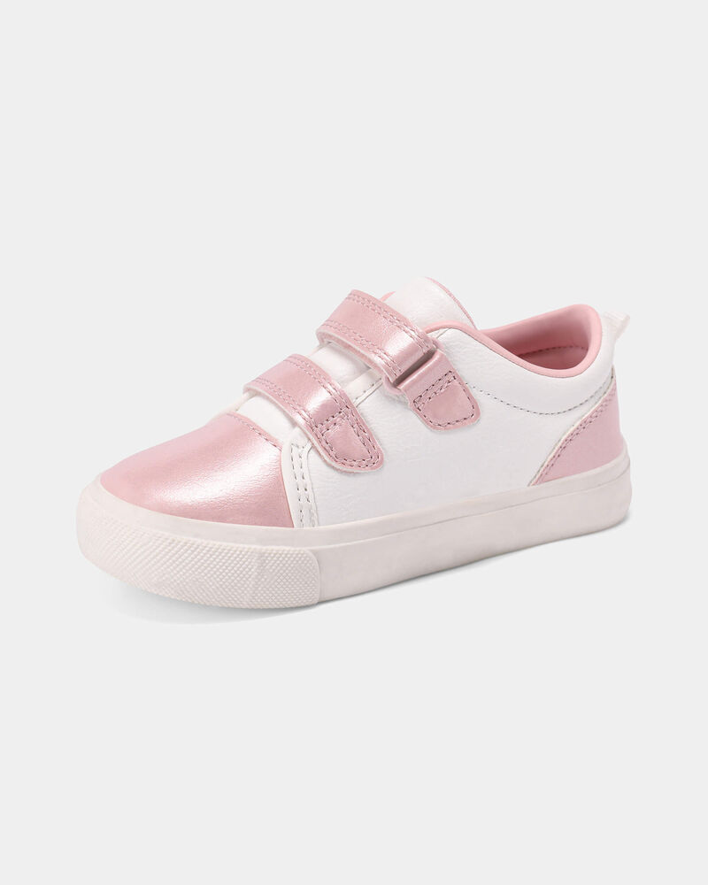 Toddler Girl Love Casual Sneakers - White/Pink, image 6 of 7 slides
