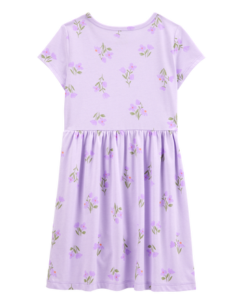 Kid Floral Short-Sleeve Dress - Floral, 