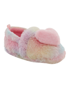 Rainbow Heart Faux Fur Loafer Slippers, image 1 of 6 slides