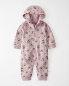 Baby Quilted Double Knit Floral Pram Made with Organic Cotton, image 1 of 4 slides