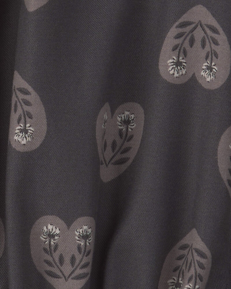 Filles - Haut manches longues &agrave; motif c&oelig;ur &ndash; Noir, image 2 sur 2 diapositives