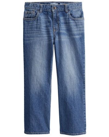 Enfant Jeans droit délavage héritage costaud, 