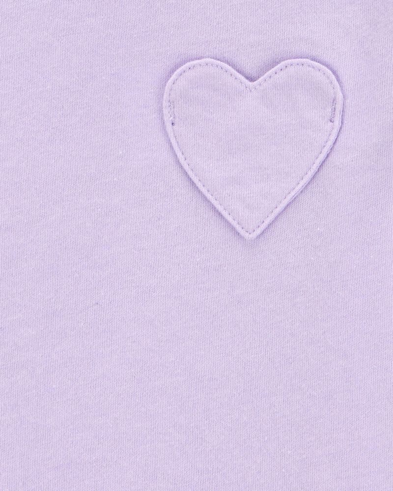 Baby Heart Pocket Short-Sleeve Fashion Top - Purple, image 3 of 4 slides