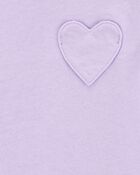 Baby Heart Pocket Short-Sleeve Fashion Top - Purple, image 3 of 4 slides
