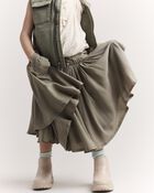 Toddler Girl Avenue Twirl™ Midi Skirt - Olive, image 4 of 8 slides