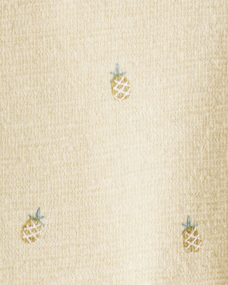 Filles - Ensemble 2 pièces fabriqué à partir de coton biologique à motifs d’ananas, image 4 sur 5 diapositives