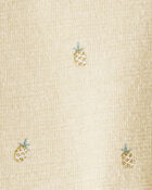 Filles - Ensemble 2 pièces fabriqué à partir de coton biologique à motifs d’ananas, image 4 sur 5 diapositives