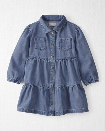 Toute-petit fille - Robe en denim de coton biologique, 