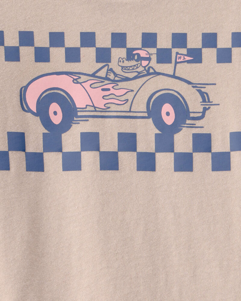 Toddler Boy Alligator Race Car Graphic Tee - Tan, image 2 of 3 slides