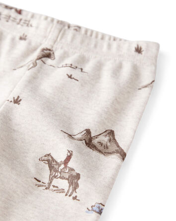 Baby Organic Cotton Pyjamas in Western Rodeo Print, 