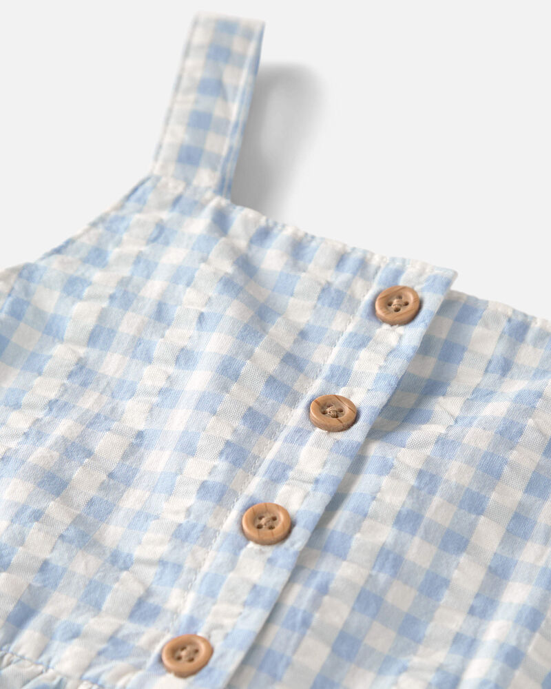 Girls Seersucker Dress Made with Organic Cotton, image 3 of 5 slides