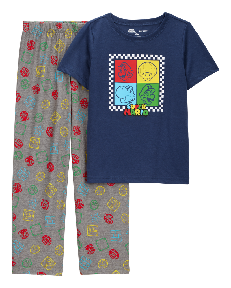Enfant Pyjama 2 pièces décontracté imprimé de Super Mario BrosMC, image 1 sur 4 diapositives