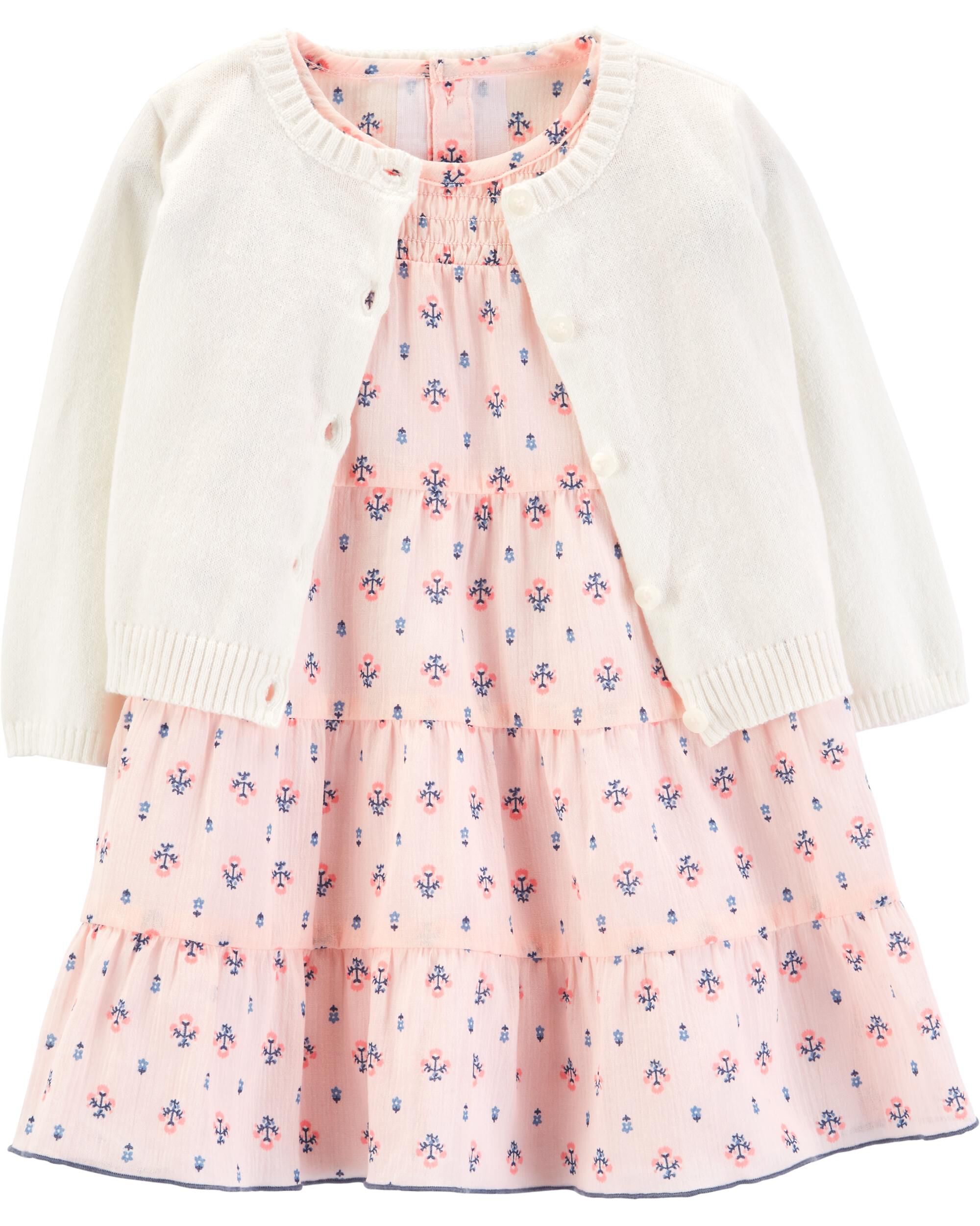 dress and cardigan set