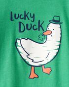 Toddler Boy St. Patricks Day Lucky Duck Long-Sleeve Graphic Tee - Green, image 2 of 3 slides