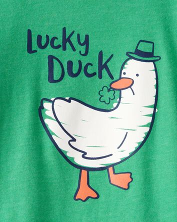 Toddler Boy St. Patricks Day Lucky Duck Long-Sleeve Graphic Tee - Green, 