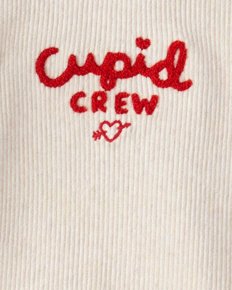 B&eacute;b&eacute; - Ensemble 2 pi&egrave;ces t-shirt &agrave; manches longues et pantalon Cupid Crew de la Saint-Valentin &ndash; Ivoire, image 4 sur 4 diapositives