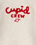 B&eacute;b&eacute; - Ensemble 2 pi&egrave;ces t-shirt &agrave; manches longues et pantalon Cupid Crew de la Saint-Valentin &ndash; Ivoire, image 4 sur 4 diapositives