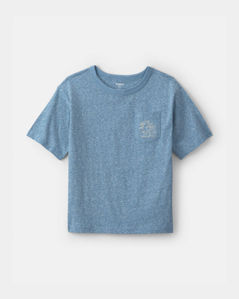 Boys 'State of Palm' Beach Embroidered Graphic Tee - Blue, image 1 of 3 slides