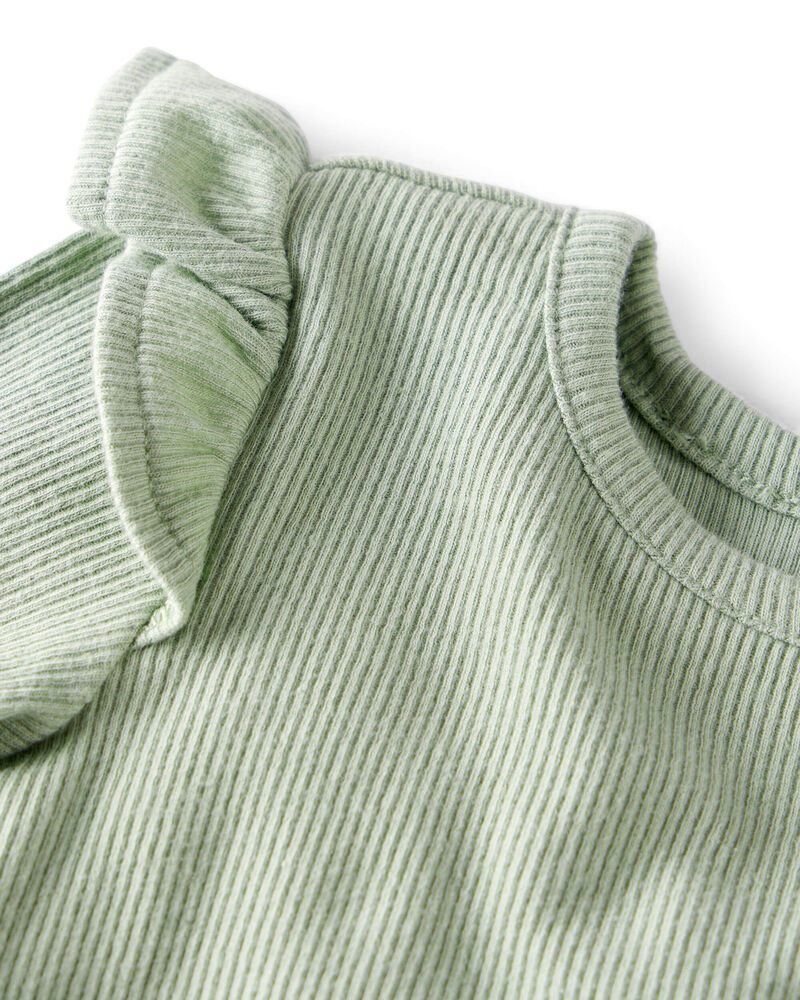 Baby Girl 3-Pack Organic Cotton Ribbed Tees, image 2 of 7 slides