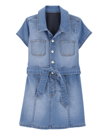 Kid Belted Denim Dress, 