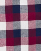 Kid Plaid Hooded Button-Down Shirt, image 3 of 4 slides