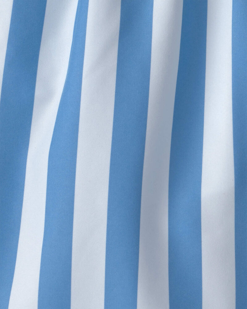 Boys Striped Swim Trunks - Blue/White, image 3 of 4 slides