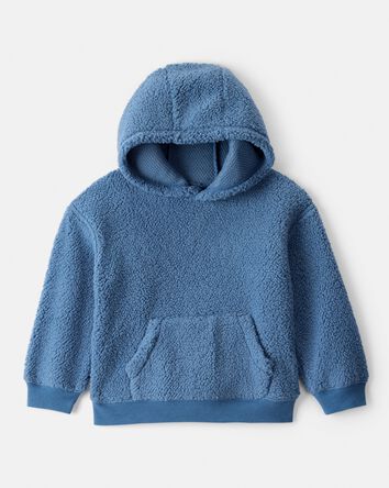 Toddler Boy Sherpa Long-Sleeve Hoodie - Blue, 