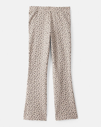 Filles - Legging extensible en coton imprimé léopard, 
