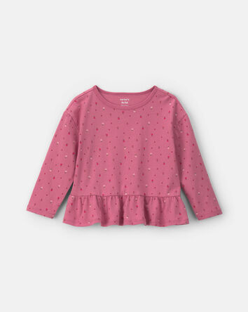 Toddler Girl Heart Long-Sleeve Top - Pink, 
