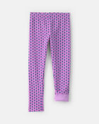 Filles - Legging extensible en molleton &agrave; motif floral &ndash; Mauve, image 3 sur 4 diapositives