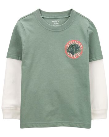 T-shirt en jersey de style superposé Dinosaur Explorer Club, 