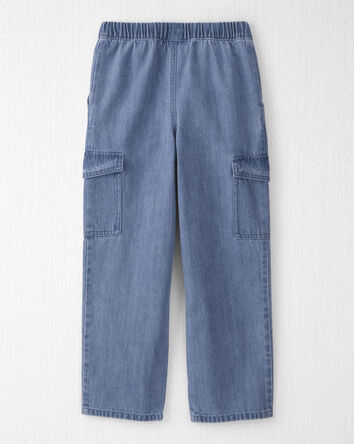 Kids Organic Cotton Denim Cargo Pants, 