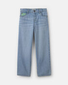 Boys Clover St. Patrick's Day Baggy Jeans - Light Wash, image 1 of 5 slides
