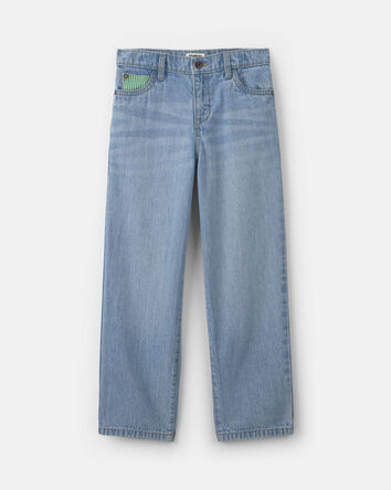 Boys Clover St. Patrick's Day Baggy Jeans - Light Wash, 