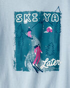 Girls Skiing Long-Sleeve Graphic Tee - Blue, image 2 of 3 slides