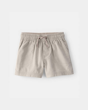 Baby Boy Twill Shorts - Light Khaki, 