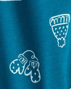 Baby Girl Winter Print Pull-On Stretch Cozy Leggings - Blue, image 4 of 5 slides