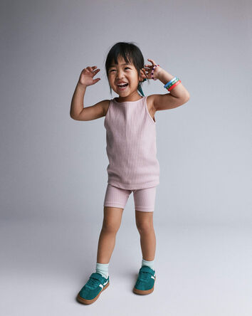 Tout-petit fille - D&eacute;bardeur en tissu c&ocirc;tel&eacute; Playtime - Rose, 