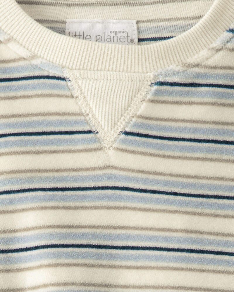 Toddler 2-Piece Organic Cotton Velour Pullover & Pant Set, image 4 of 4 slides