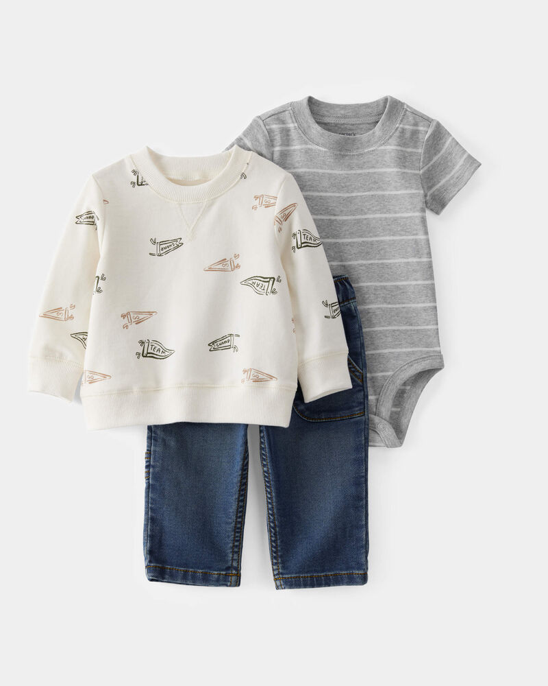 Baby 3-Piece Team Player Outfit Set, image 1 of 6 slides