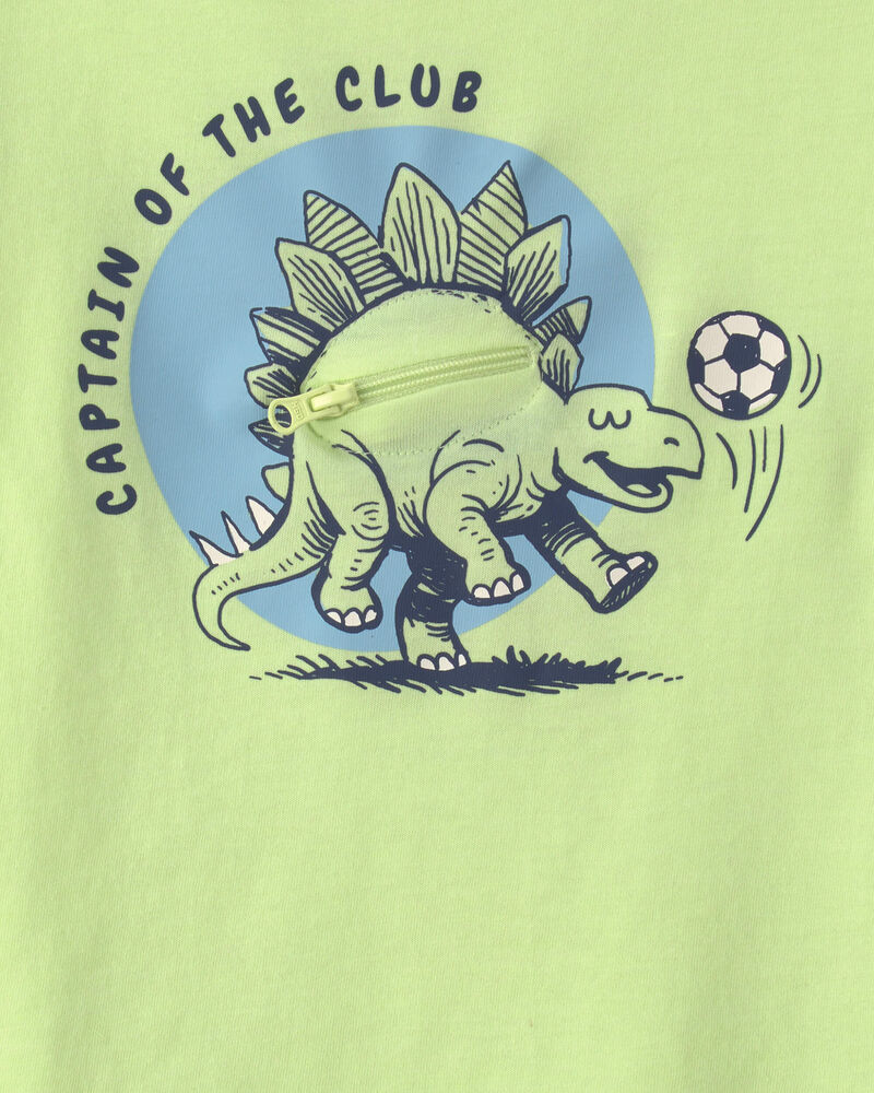 Tout-petit gar&ccedil;on - T-shirt &agrave; imprim&eacute; dinosaure &laquo;Captain Of The Club&raquo; - Vert, image 3 sur 3 diapositives