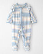 Baby Organic Cotton Sleep & Play Pyjama in Stripes, image 1 of 5 slides