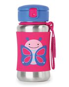 Zoo Stainless Steel Little Kid Straw Bottle, image 1 of 4 slides